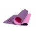 Коврик для йоги двухслойный TPE 6 мм OFT Бордово-Розовый