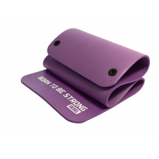 Мат для аэробики NBR 12 мм REBEL, фиолетовый с кольцами