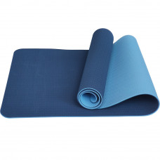 Мат для йоги TPE 6мм Синий-Голубой
