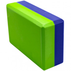 Йога блок 2-х цветный - Синий-Зеленый