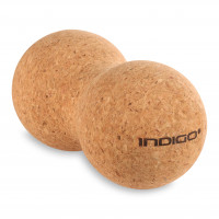 Мячик массажный двойной 13,5х6,5 см, Пробка, INDIGO