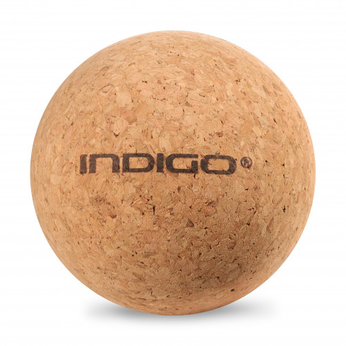 Мячик массажный 8 см, пробка, INDIGO