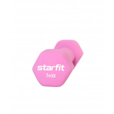 Гантель неопреновая DB-201 StarFit 1кг, розовый пастель