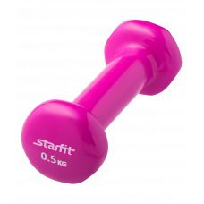 Гантель виниловая DB-101 StarFit 0.5кг, розовая